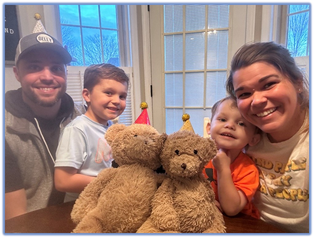 Kali Holstein and, from left, her husband, David, and sons Jackson and Charlie,  celebrate Cohen’s memory every year on his birthday.