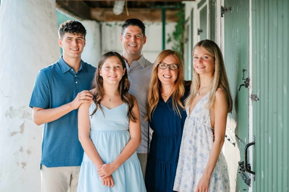 Karen Johnston with her family