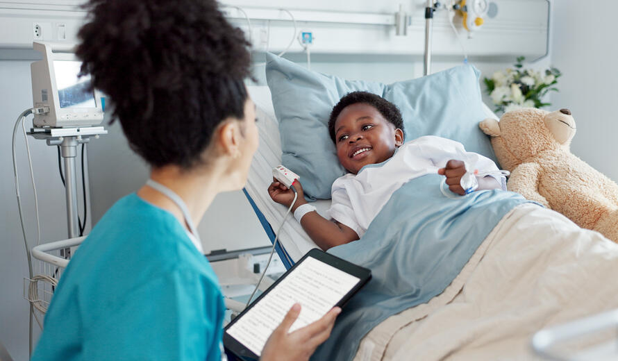 healthcare worker with a patient