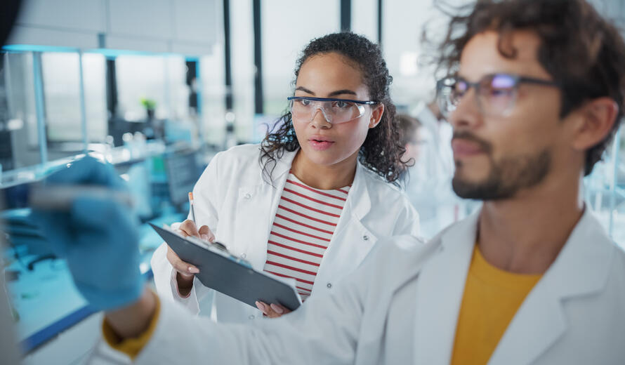 lab people in glasses