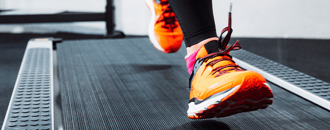 shoes on a treadmill